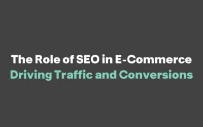 The Role of SEO in E-Commerce: Driving Traffic and Conversions