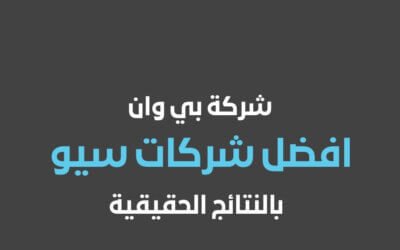 بي وان افضل شركات سيو في مصر بالنتائج 