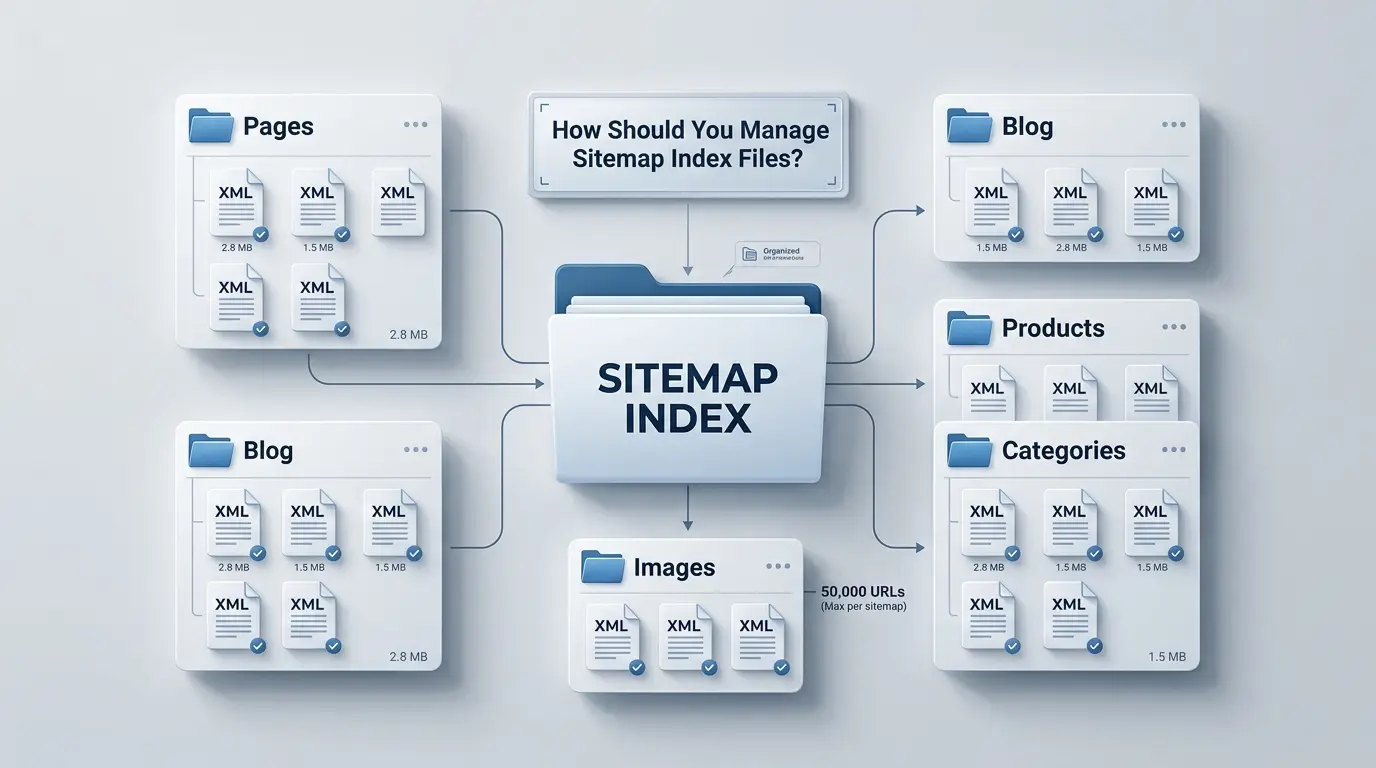 How should you manage sitemap index files