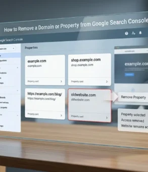 how to remove a domain from google search console | how to remove property from google search console