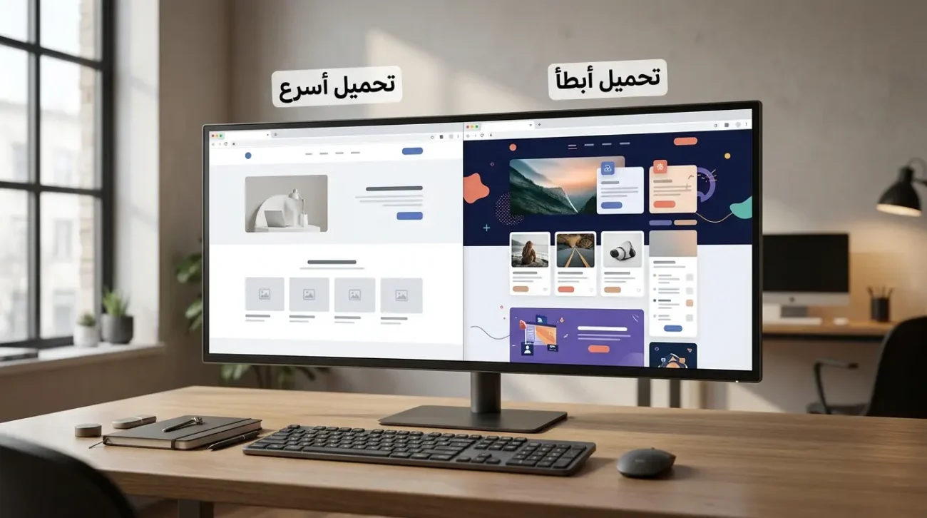 ما علاقة تصميم الموقع بسرعة الصفحات؟